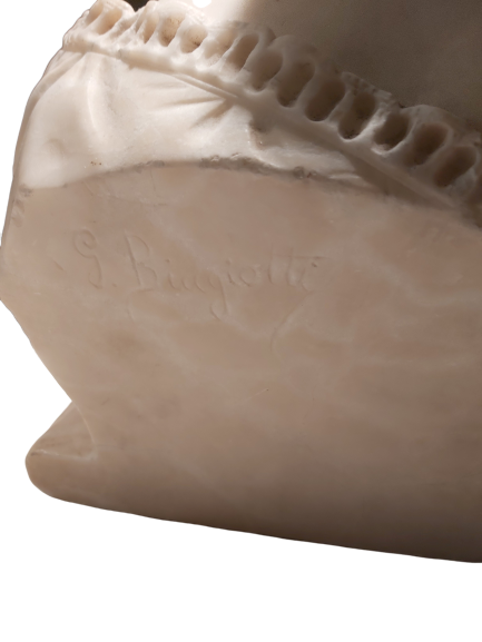 Extra image 3 - 1 statue en marbre blanc. "Gluck" de G.Biagiotti.