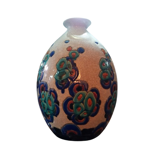 Extra image 4 - Charles Catteau: Vase en faïence craquelée.