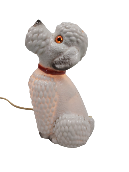 Extra image 2 - Lampe en faïence caniche.