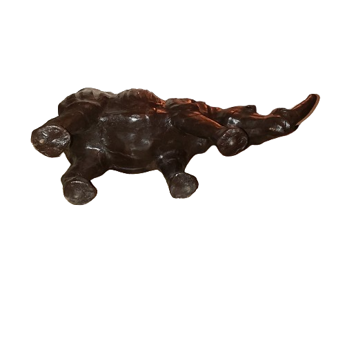 Extra image 5 - Rhinocéros en cuir noir XXeme.