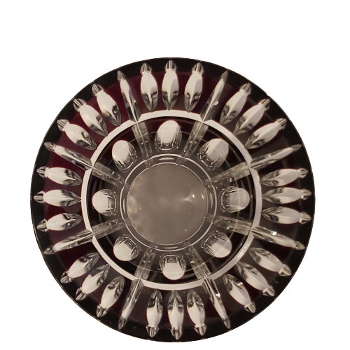 Extra image 2 - Vase en cristal doublé taillé prune du val st-Lambert.