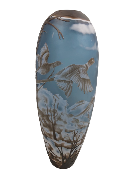 Extra image 3 - Vase type Gallé hiver.