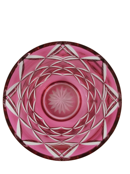 Extra image 2 - Vase val st-Lambert taillé rose.