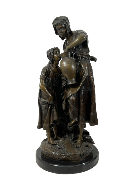 CARLIER Emile, sculpture en bronze signée " A la fontaine".