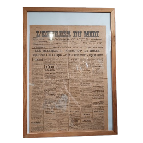 Une d'un journal de 1914 : l'express du midi.